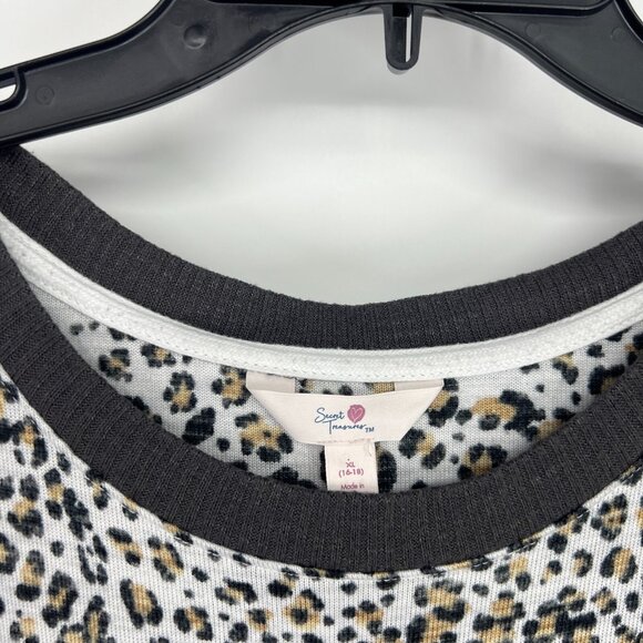 Secret Treasures Pajama Set Leopard Print Long Sleeve Jogger Top - Picture 9 of 14